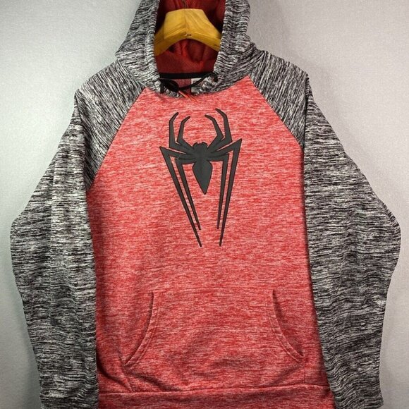 Marvel Comics Spider Man Logo Hoodie Mens XL  Pullover Sweatshirt Mad Spiderman‎ - Picture 1 of 10
